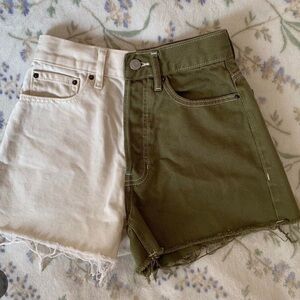 Pacsun Split Dye Jean Shorts